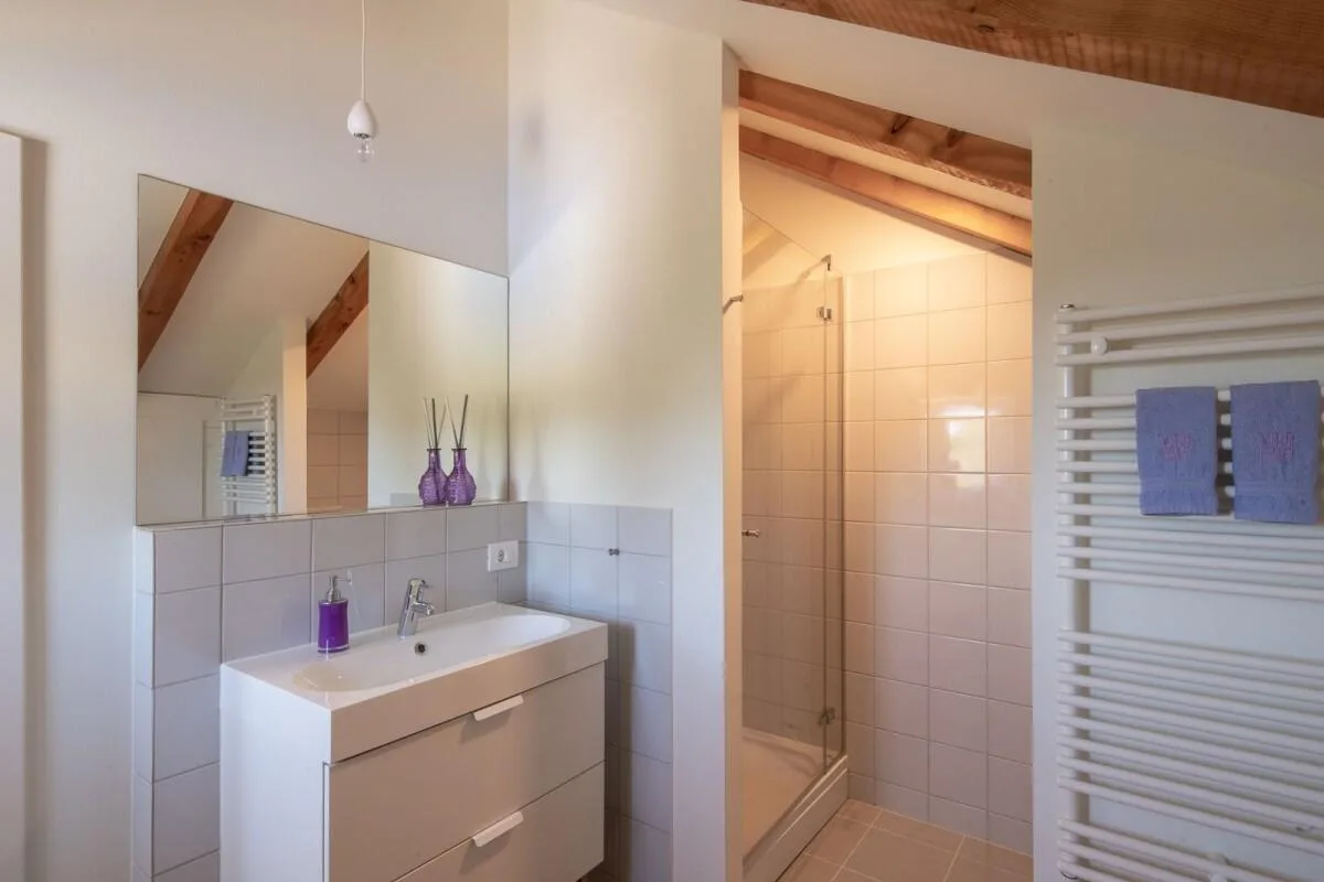 En-suite bathroom with shower at Villa Ella